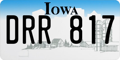 IA license plate DRR817