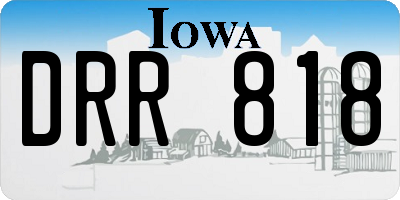 IA license plate DRR818