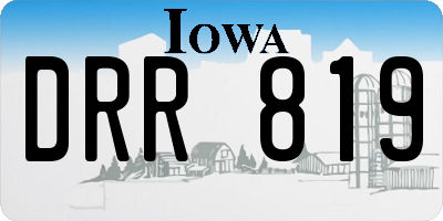 IA license plate DRR819