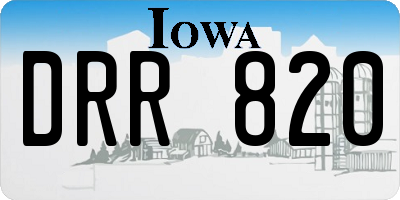 IA license plate DRR820