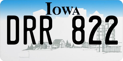 IA license plate DRR822