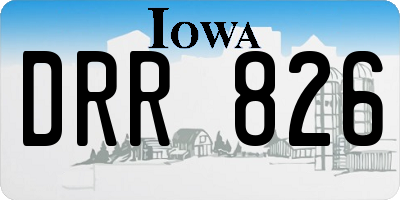 IA license plate DRR826