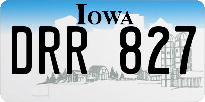 IA license plate DRR827