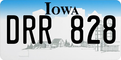 IA license plate DRR828