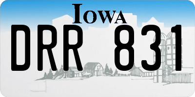 IA license plate DRR831