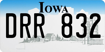 IA license plate DRR832