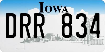 IA license plate DRR834