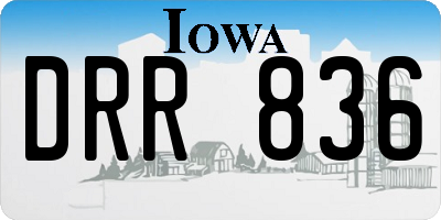IA license plate DRR836