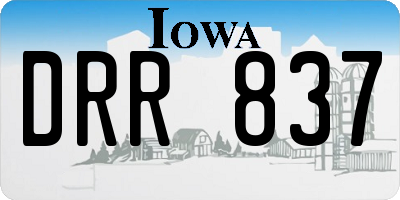 IA license plate DRR837