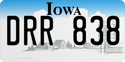 IA license plate DRR838