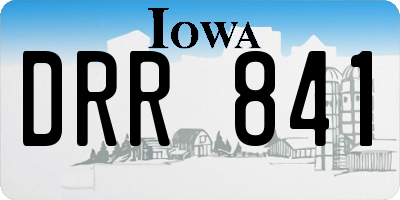 IA license plate DRR841