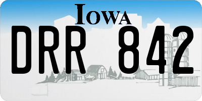 IA license plate DRR842