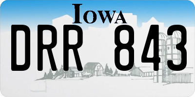 IA license plate DRR843