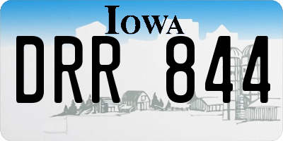 IA license plate DRR844