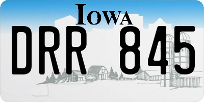IA license plate DRR845