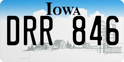 IA license plate DRR846