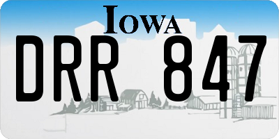 IA license plate DRR847