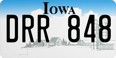 IA license plate DRR848