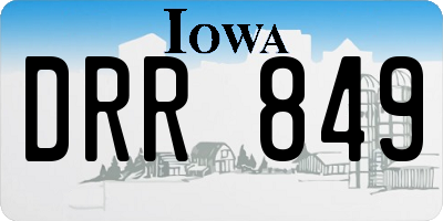 IA license plate DRR849