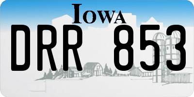 IA license plate DRR853