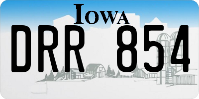 IA license plate DRR854