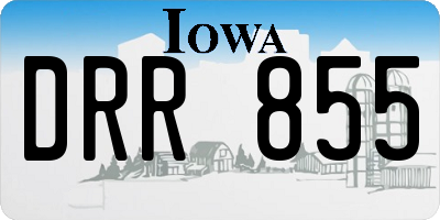 IA license plate DRR855