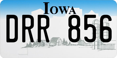IA license plate DRR856