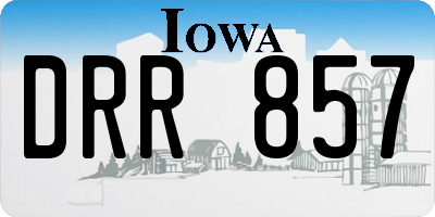 IA license plate DRR857