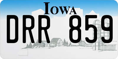 IA license plate DRR859