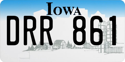 IA license plate DRR861