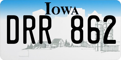 IA license plate DRR862