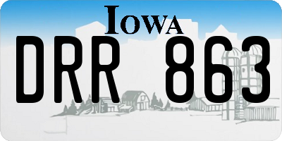 IA license plate DRR863