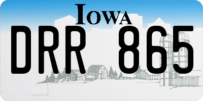 IA license plate DRR865