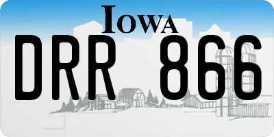 IA license plate DRR866