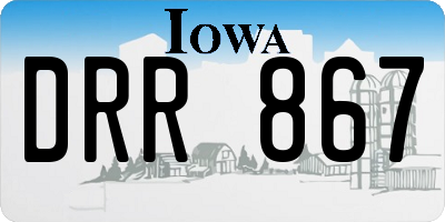 IA license plate DRR867