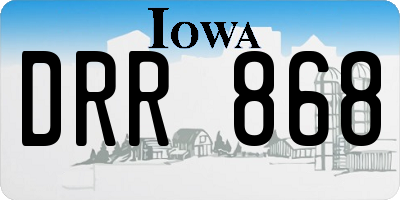IA license plate DRR868