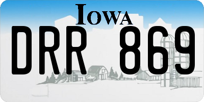IA license plate DRR869