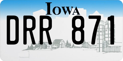 IA license plate DRR871