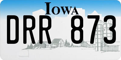 IA license plate DRR873
