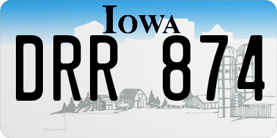 IA license plate DRR874