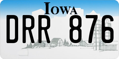 IA license plate DRR876