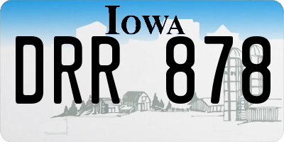 IA license plate DRR878