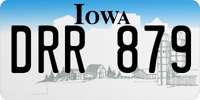 IA license plate DRR879