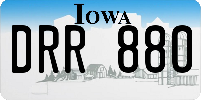 IA license plate DRR880