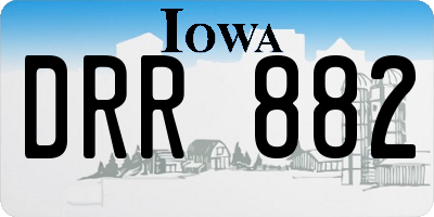 IA license plate DRR882