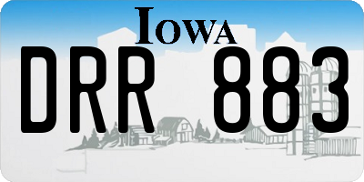 IA license plate DRR883