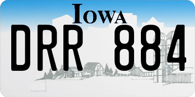 IA license plate DRR884