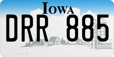 IA license plate DRR885