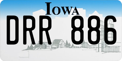 IA license plate DRR886