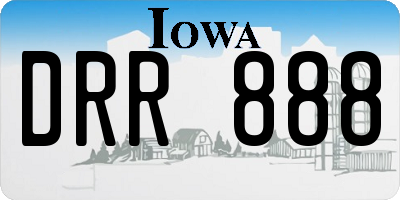 IA license plate DRR888